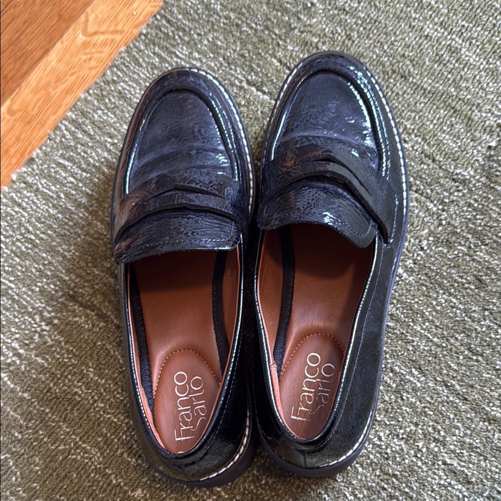 Franco Sarto Black Loafers